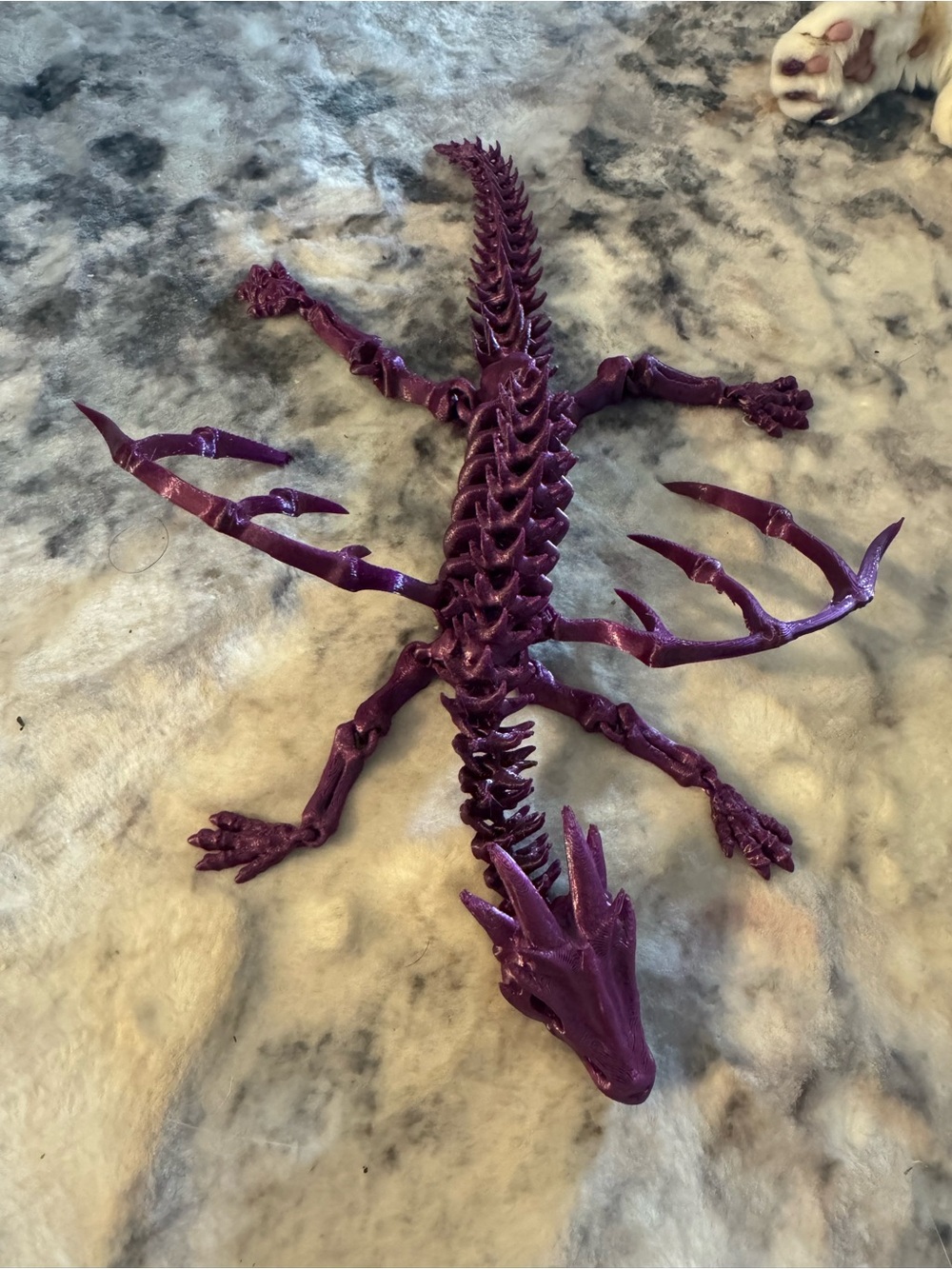 Purple Reptile Skeleton Decor for Terrariums